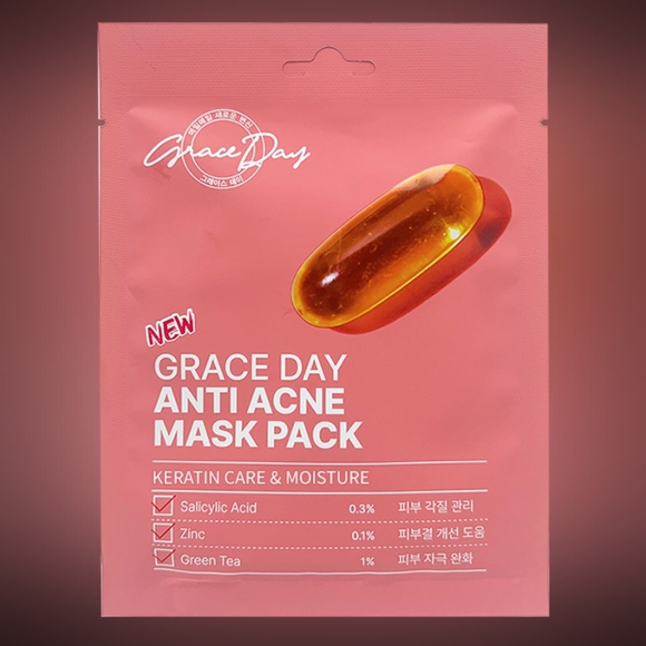Grace Other - Grace Day Korean Skincare Anti Acne Sheet Mask Pack Of 9